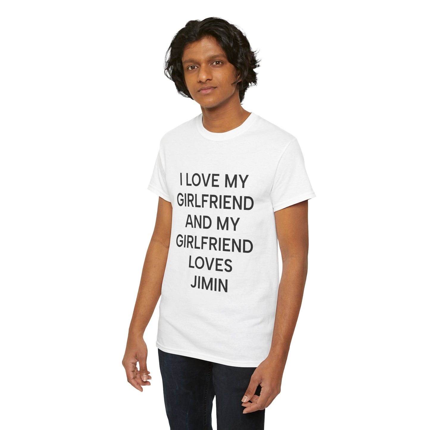 I Love My Girlfriend and My Girlfriend Loves Jimin BTS Fan Tee